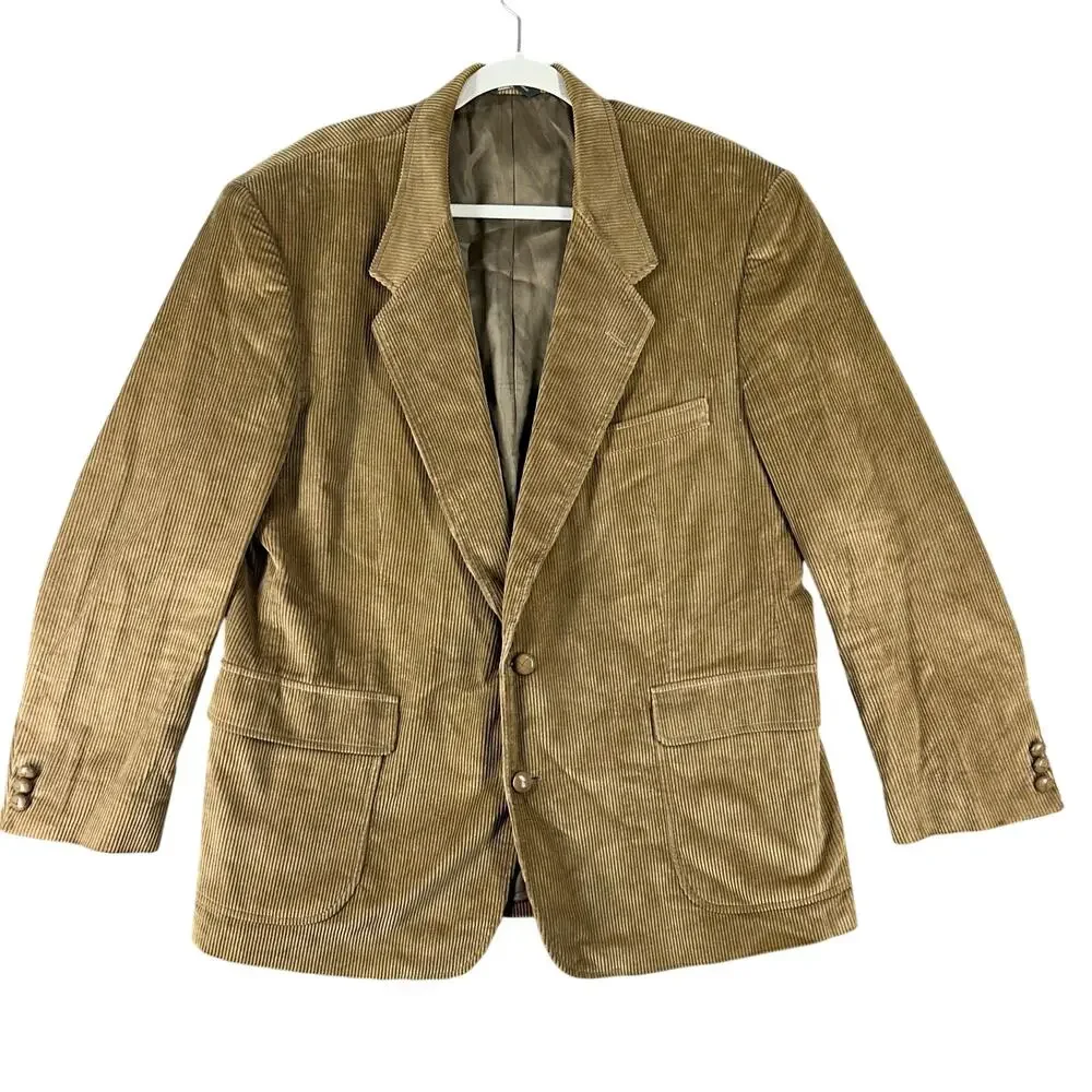 david taylor tan corduroy blazer sz 48L